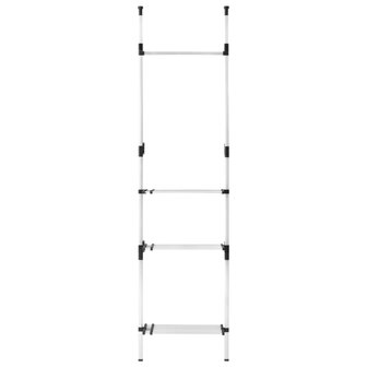 Kledingkastsysteem met stangen en schap telescopisch aluminium 6