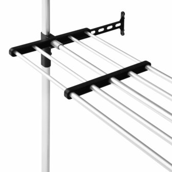 Kledingkastsysteem met stangen en schap telescopisch aluminium 8