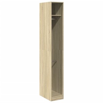 Kledingkast 30x50x200 cm bewerkt hout sonoma eikenkleurig 2