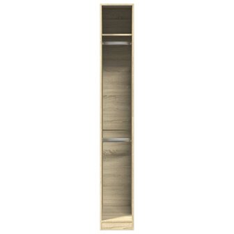 Kledingkast 30x50x200 cm bewerkt hout sonoma eikenkleurig 4