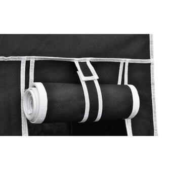Kledingkast opvouwbaar 110x45x175 cm zwart  4