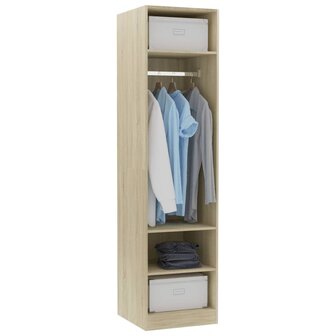 Kledingkast 50x50x200 cm bewerkt hout sonoma eikenkleurig 4