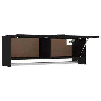 Kledingkast 100x32,5x35 cm bewerkt hout zwart 5