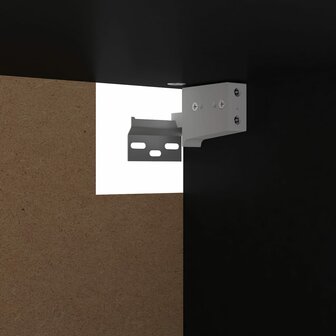 Kledingkast 100x32,5x35 cm bewerkt hout zwart 6
