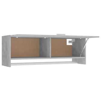 Kledingkast 100x32,5x35 cm bewerkt hout betongrijs 5