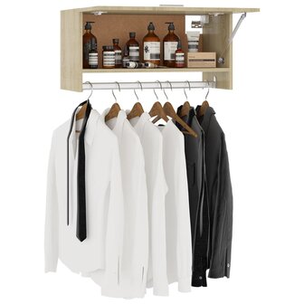 Kledingkast 70x32,5x35 cm bewerkt hout sonoma eikenkleurig 4