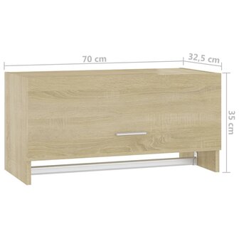 Kledingkast 70x32,5x35 cm bewerkt hout sonoma eikenkleurig 9