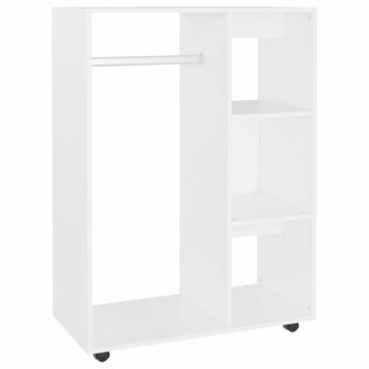 Kledingkast 80x40x110 cm bewerkt hout wit 2