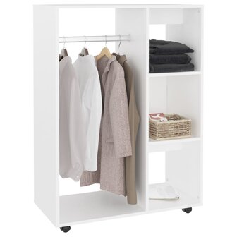 Kledingkast 80x40x110 cm bewerkt hout wit 4