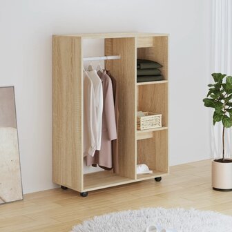 Kledingkast 80x40x110 cm bewerkt hout sonoma eikenkleurig 1