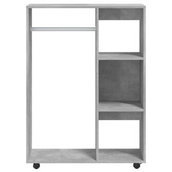 Kledingkast 80x40x110 cm bewerkt hout betongrijs 5