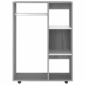 Kledingkast 80x40x110 cm bewerkt hout grijs sonoma eikenkleurig 5