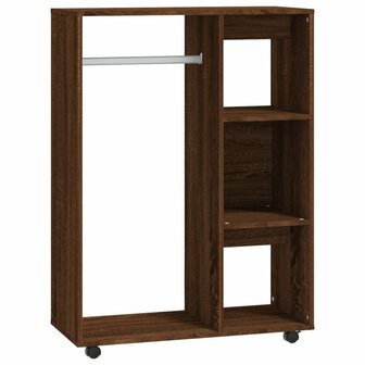 Kledingkast 80x40x110 cm bewerkt hout bruin eikenkleur 2