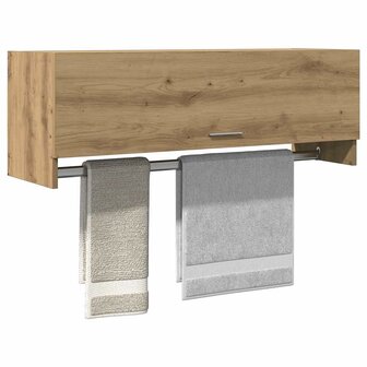 Kledingkast 100x32,5x35 cm bewerkt hout artisanaal eikenkleurig 1