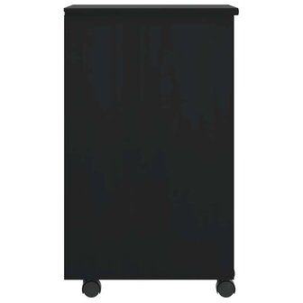 Ladekast MOSS verrijdbaar massief grenenhout zwart 4