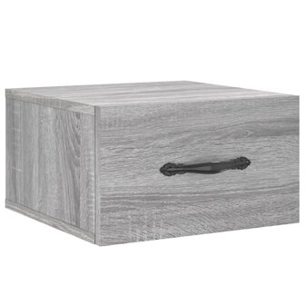 Nachtkastje wandgemonteerd 35x35x20 cm grijs sonoma eikenkleur 2