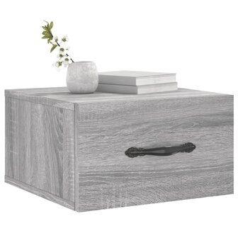 Nachtkastje wandgemonteerd 35x35x20 cm grijs sonoma eikenkleur 3