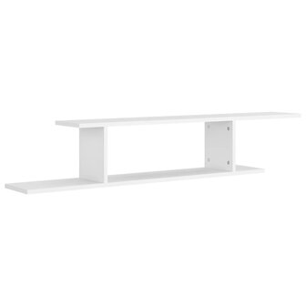 Tv-wandschap 125x18x23 cm bewerkt hout wit 2