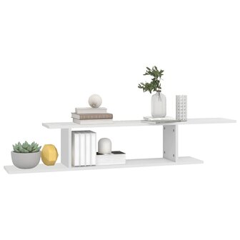 Tv-wandschap 125x18x23 cm bewerkt hout wit 4