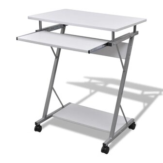 Studenten computerbureau 60 x 40 x 74 cm (wit) 1