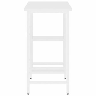 Computerbureau 80x40x72 cm MDF en metaal wit 4