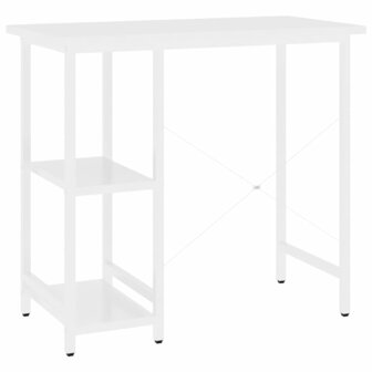 Computerbureau 80x40x72 cm MDF en metaal wit 5