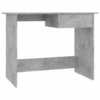 Bureau 100x50x76 cm bewerkt hout betongrijs 2