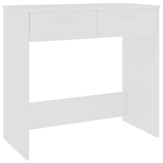 Bureau 80x40x75 cm bewerkt hout wit 2