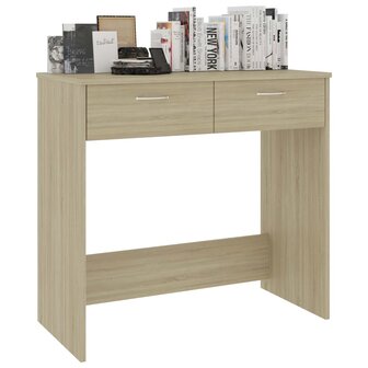 Bureau 80x40x75 cm bewerkt hout sonoma eikenkleurig 5