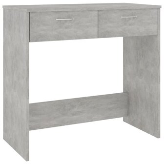 Bureau 80x40x75 cm bewerkt hout betongrijs 2