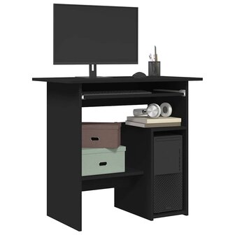 Bureau 80x45x74 cm bewerkt hout zwart 1