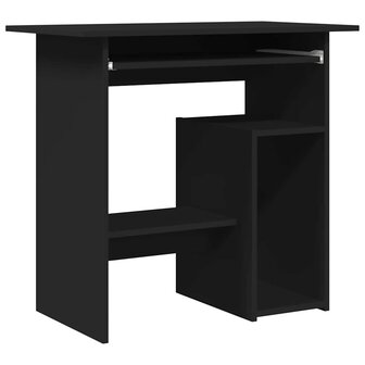 Bureau 80x45x74 cm bewerkt hout zwart 2