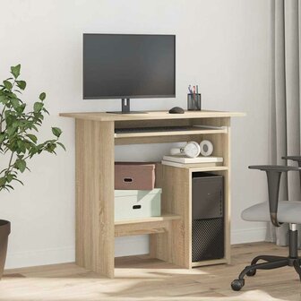 Bureau 80x45x74 cm bewerkt hout sonoma eikenkleurig 3