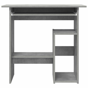 Bureau 80x45x74 cm bewerkt hout betongrijs 4