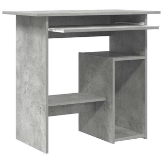 Bureau 80x45x74 cm bewerkt hout betongrijs 7