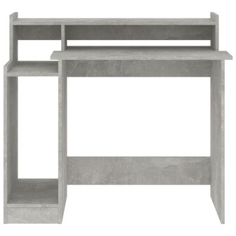 Bureau met LED-verlichting 97x45x90 cm bewerkt hout betongrijs 8