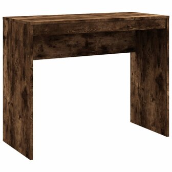 Bureau 90x40x72 cm bewerkt hout gerookt eikenkleurig 2