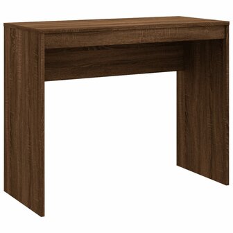 Bureau 90x40x72 cm bewerkt hout bruin eikenkleur 2