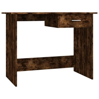 Bureau 100x50x76 cm bewerkt hout gerookt eikenkleurig 2