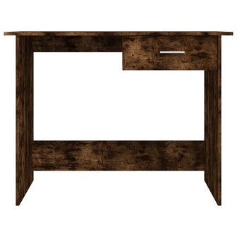 Bureau 100x50x76 cm bewerkt hout gerookt eikenkleurig 4
