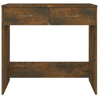 Bureau 80x40x75 cm bewerkt hout gerookt eikenkleurig 4