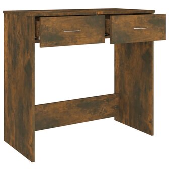 Bureau 80x40x75 cm bewerkt hout gerookt eikenkleurig 6