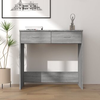 Bureau 80x40x75 cm bewerkt hout grijs sonoma eikenkleurig 1