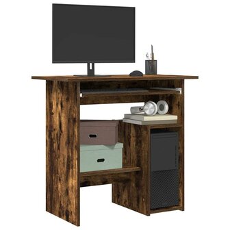 Bureau 80x45x74 cm bewerkt hout gerookt eikenkleurig 1