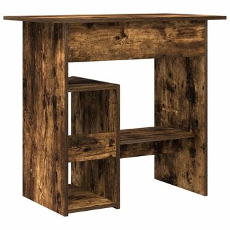 Bureau 80x45x74 cm bewerkt hout gerookt eikenkleurig 6