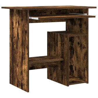Bureau 80x45x74 cm bewerkt hout gerookt eikenkleurig 7