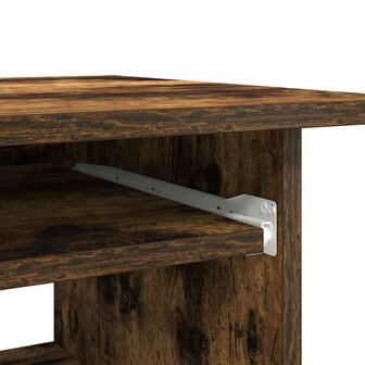 Bureau 80x45x74 cm bewerkt hout gerookt eikenkleurig 8