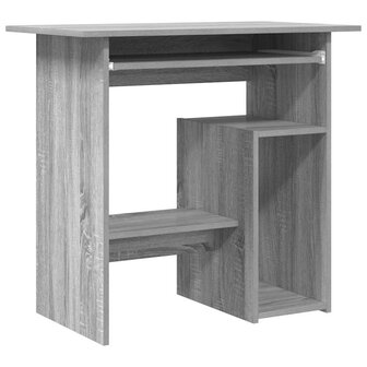 Bureau 80x45x74 cm bewerkt hout grijs sonoma eikenkleurig 2