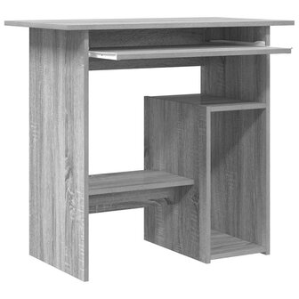 Bureau 80x45x74 cm bewerkt hout grijs sonoma eikenkleurig 4