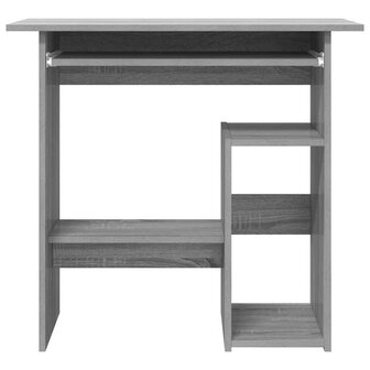 Bureau 80x45x74 cm bewerkt hout grijs sonoma eikenkleurig 5